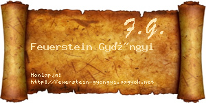 Feuerstein Gyöngyi névjegykártya