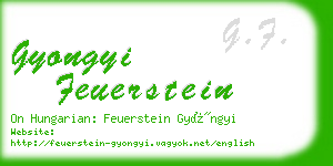 gyongyi feuerstein business card